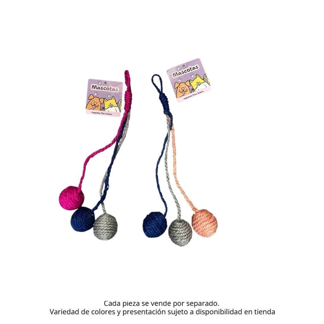 Juguete para Gatos Prichos Cuerda con Bolas de Colores Varios Modelos 1 Pieza
