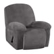 thumbnail image 4 of Funda de una pieza para sillón reclinable, suave y elástica, protectora contra el polvo. gris, 4 of 9