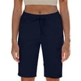 thumbnail image 2 of akafmk Women's 10" Cargo Bermuda Shorts Knee Length Multi Pockets Summer Shorts for Outdoor Work, 2 of 6