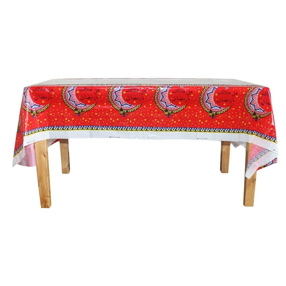 Décoration Ramadan Eid Mubarak Nappe Imprimée Décoration de Table Nappe PE