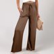 thumbnail image 1 of WILLBEST Pantalones Casuales de Mujer con Cintura Alta y Pierna Ancha para Uso Diario, Actividades al Aire Libre y Comodidad En el Hogar con Un Diseño Arrugado Único. Chica, 1 of 4