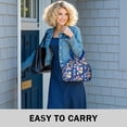 thumbnail image 6 of Pioneer Flower Floral Print Pattern Drawstring Lunch Bag Women - Drawstring Lunch Bag Insulated for Work Office - Stain-Resistant Large Lunchbags for Women with Multi-Pockets, 6 of 6