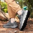 thumbnail image 4 of YOURDIARY Mens Hiking Shoes Lightweight Breathable Outdoor Trekking Boots Anti-Slip Traction Comfortable Camping Shoes, 4 of 8
