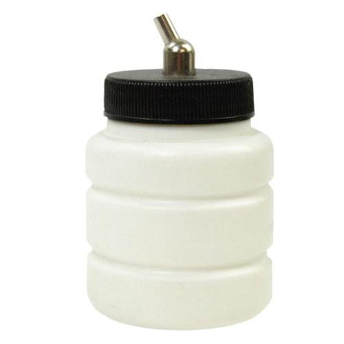 Plastic 2.7oz 80cc Airbrush Bottle Jar Lid Cup Adapter Dual-Action Siphon Feed