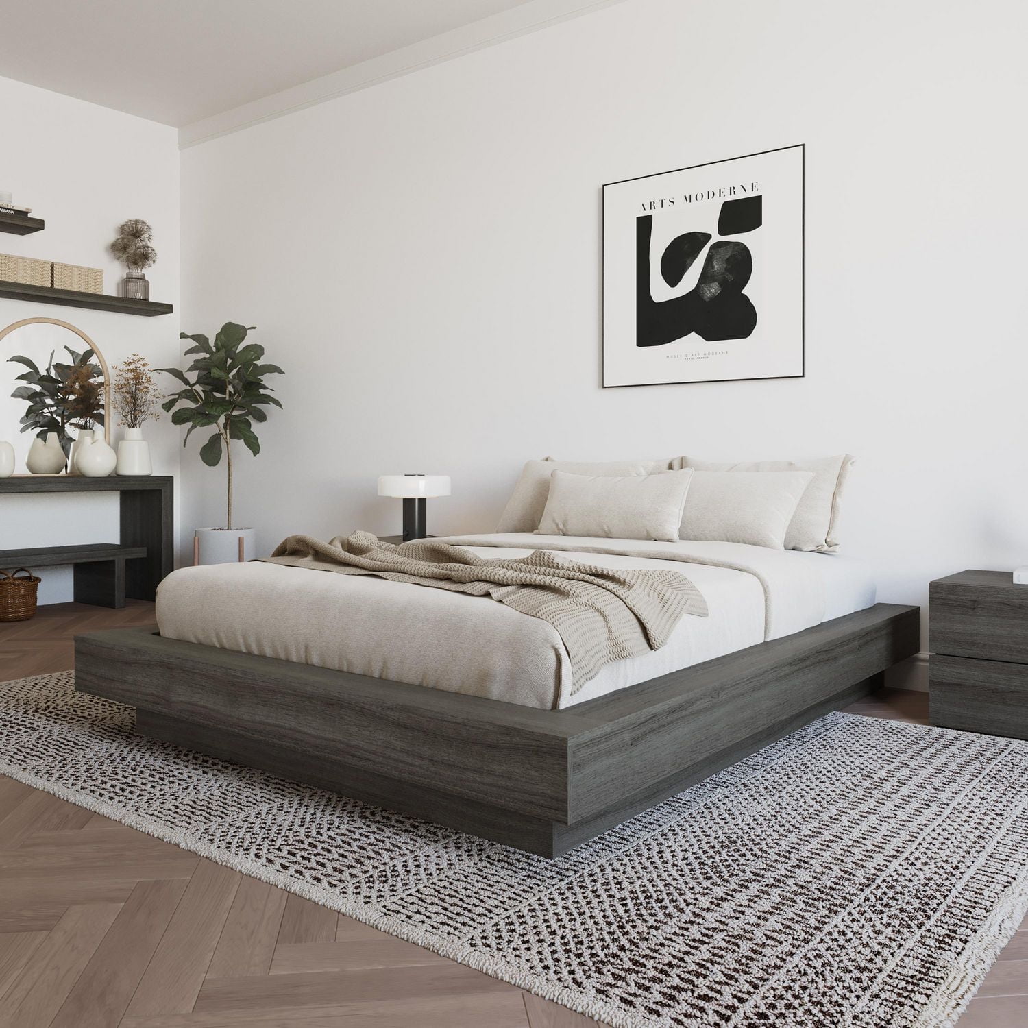 Cadre de lit plateforme queen size Marconi