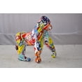thumbnail image 2 of Nifao Graffiti Painted Gorilla Made of Modern Resin Statue – Home Decor Sculpture, 6"L x 11"W x 11"H, 2 of 10