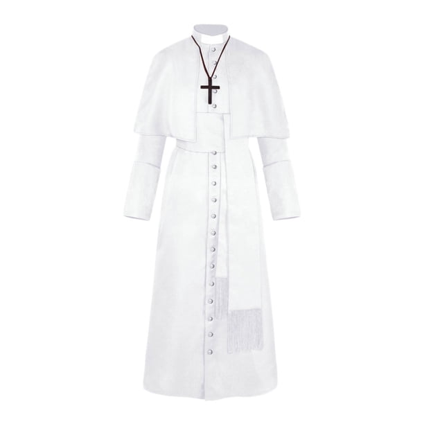 Disfraces de Halloween para cosplay, ropa de fiesta de cosplay medieval retro, vestidos de botones de color sólido para mujeres y hombres, disfraz de Halloween
