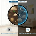 thumbnail image 5 of Indoor 12' Voice-Activated Luminous Decoration Wall Clock With LED Night Light Gold Foil, 5 of 8