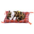 thumbnail image 2 of Sonew 4 tipos de muñecos de peluche con sonido de gato de simulación para niños durmiendo, decoración del hogar, gato de simulación, muñeco de gato de simulación,Black   Brown, 2 of 8