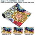thumbnail image 4 of Coffee Mat, 16"x24" Flower Theme Coffee Bar Mat for Coffee Station Accessories and Organizer, Absorbent Dish Drying for Kitchen Counter, Cute Mandala Floral Coffee Bar Decor Coffee Machine Mat, 4 of 6