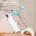 thumbnail image 5 of HD Transparent Case with Camera Privacy Cover for iPhone 16 - Pink Blue, 5 of 5