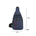 thumbnail image 3 of Matoen Sling Bag Anti-Thief Crossbody Personal Pocket Bag Lightweight Chest Shoulder Backpack for Travel Hiking (Blue), 3 of 7