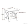thumbnail image 3 of Simpli Home Kitchener Square Contemporary End Side Table in Fog Gray, 3 of 7