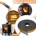 thumbnail image 4 of Black Flat Stoves Rope Adhesive Chimney DoorStove Fireplace SealingTape, 4 of 9
