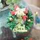 thumbnail image 3 of Corona de casa de muñecas Hesroicy con campana, modelo de árbol de Navidad en miniatura de plástico simulado, decoración de festival para niños, 3 of 8