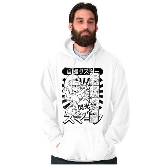 Smurfette Selfie Kanji Manga Comic Hoodie Sweatshirt Women Men Brisco Brands S