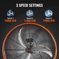thumbnail image 2 of VEVOR Drum Fan, 30 Inch High Velocity Industrial Shop Fan, Heavy Duty Commercial Use 3-Speed 13000CFM, 360°Adjustable Tilting Industrial Floor Fan for Warehouse,Workshop,Factory, Basement, 2 of 9