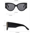 thumbnail image 3 of Oversized Rivet Sunglasses Women Sunshade Mirror Casual Gradient Color Uv400 Protection Eyeglass, 3 of 5
