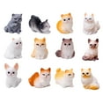 thumbnail image 2 of 12 Piece Mini Cat Figurines Set, Micro Landscape Decor for Car and Desktop, Cute Home Decor Accents, 2 of 6