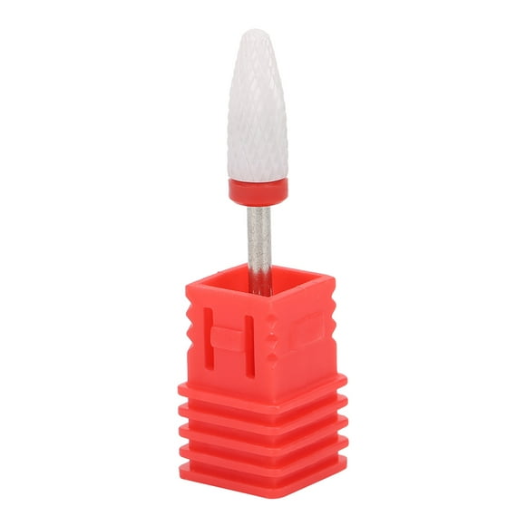 SHAR Nail Drill Bit Corn Head shape Electric Grinding Machine Accessories Lightweight Portable(Broyage fin F Bote rouge )