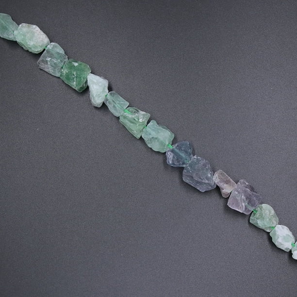 Nvzi 1 pieza de piedra cruda natural de color mixto, mineral, piedra natural irregular perforada, pulsera de cuentas sueltas DIY, collar, accesorio