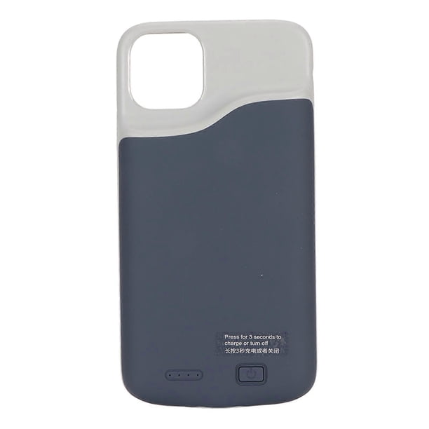 Coque de batterie pour iOS 11 Pro Max 6,5 pouces, étui de protection de charge étendu, 6\xa0000 mAh, indicateur de charge, étui fin, bleu