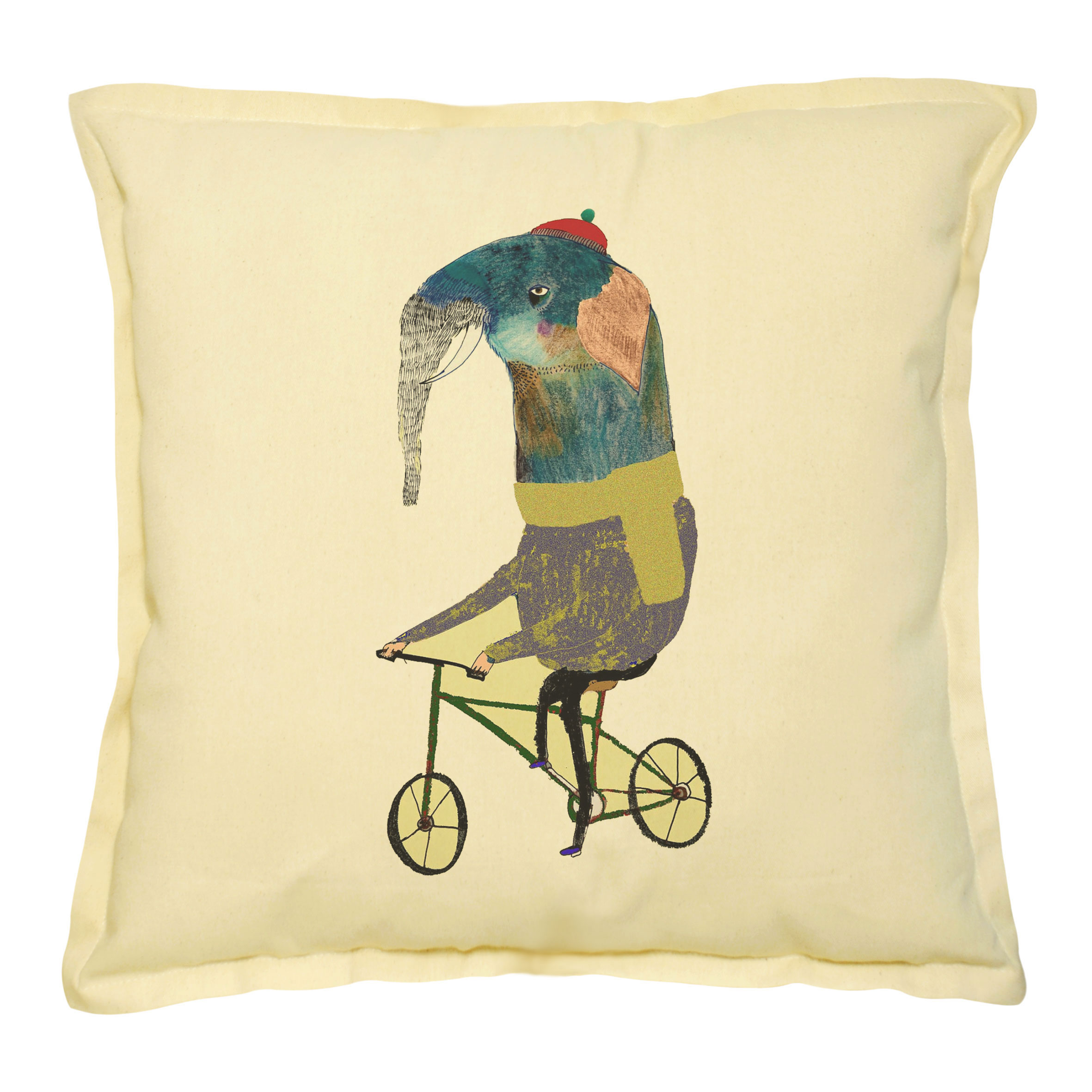 Fashionable Elefant15 Printed Khaki Decorative Pillows Case VPLC_02