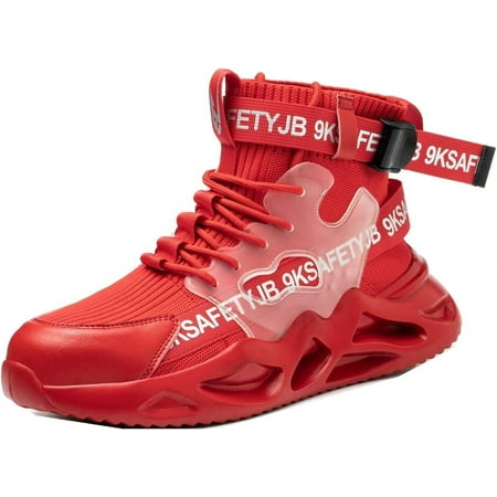 Work Boots Safety Steel Toe Shoes for Men and Women Slip Resistant Lightweight Breathable Industrial & Construction Sneakers