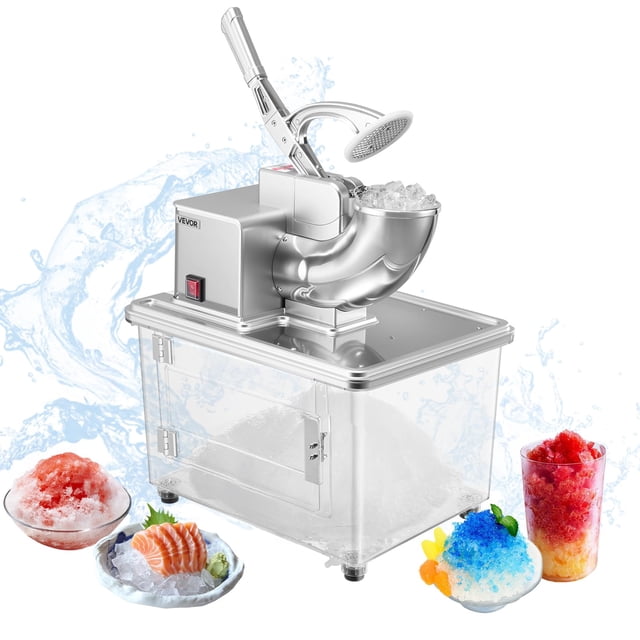 Trituradora de hielo VEVOR Commercial 300kg/h eléctrica 350W plateada
