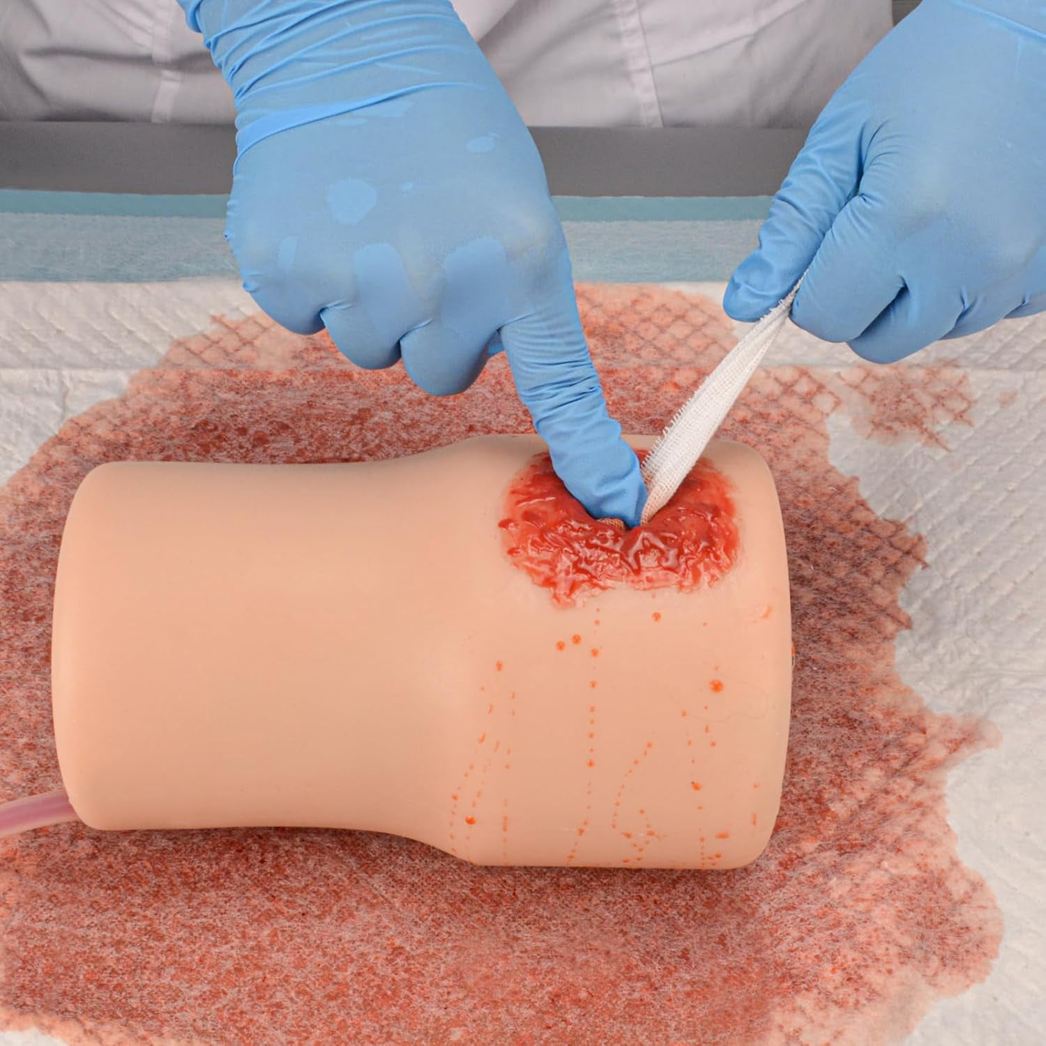 Eztrain Wound Packing and Tourniquet Task Training Kit to Bleed Control for Medical Education, First Aid Emergency Practice, Military Trauma Trainer