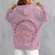 thumbnail image 2 of Gift Giving Sudadera con capucha Lux de gran tamaño en gris jaspeado, 2024 Sudadera con capucha para regalar para mujer 2024 Linda sudadera de muy buen gusto Jersey de manga Tops Rosa XXL, 2 of 5