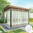 thumbnail image 6 of Outdoor Curtains for Patio Waterproof, Easter Outdoor Privacy Panels Grommet, Spring Pastoral Gnomes Bunny Eggs Green Lattice Blackout Outside Curtains for Porch/Cabana 54"x84", 2 Panels, 6 of 8