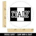 thumbnail image 2 of Italy Flag Text Self-Inking Rubber Stamp Ink Stamper - Yellow Ink - Small 3/4 Inch, 2 of 7