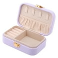 thumbnail image 3 of Unique Bargains Mini PU Leather Jewelry Box Jewelry Organizer Case Purple, 3 of 7