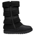 thumbnail image 2 of Burudani Girl's Kid's Cute Zipper Flat Heel Mid Calf Boot Shoes KLOVE BLACK Size 8, 2 of 6