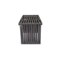 thumbnail image 4 of Riah Outdoor Bench, Angled Legs, Slatted 63 Inch Dark Gray Acacia Wood, 4 of 10