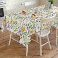 thumbnail image 4 of Easter Rectangle Tablecloth, Spring Floral Daisy Flowers Butterflies Watercolor Waterproof & StainResistant Tablecloth, Washable Oil-proof Table Cover for Dining/Party/Wedding/Buffet 54x108 In, 4 of 9