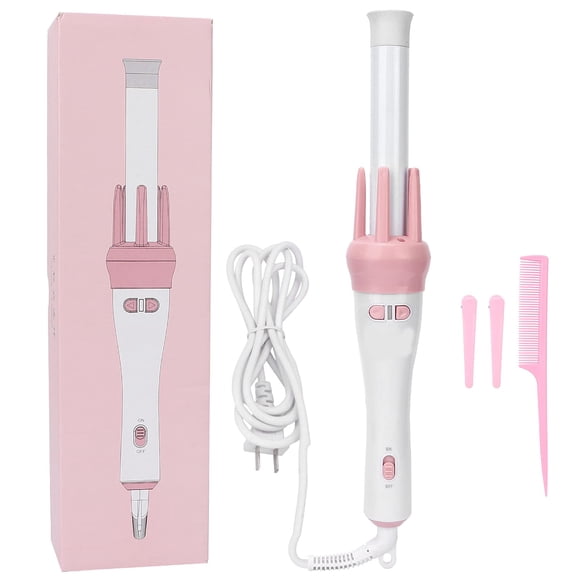 Rizador de pelo de cerámica profesional Waver automático 360 rizador de pelo giratorio de calentamiento rápido varita rizadora eléctrica 110-240 V para peinado de cabello largo o corto (EE. UU.)