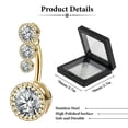 thumbnail image 2 of QJUHUNG 14G Belly Button Ring Candy Navel Rings Belly Button Piercing Rose Gold, 2 of 7