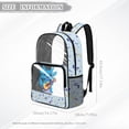 thumbnail image 7 of FKELYI Clear Backpacks for Elementary Student 17 Inch Schoolbag Musical Note Blue Axolotl Print Transprent School Bookbag Boys Casual Daypack Girls Travel Bags, 7 of 7