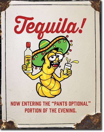 Tin Sign Tequila Time 30.5x40.7cm 