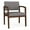 Castillo Gray, variant on Lenox Wood Reception Waiting Oversize Guest Chair / Walnut Wood / Brown