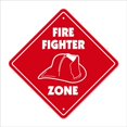 thumbnail image 1 of SignMission X-17-FireFighter Panneau de Croisement Xing Zone Pompier 7 Po, 1 of 1