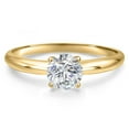 thumbnail image 2 of Gem Stone King 1.00 Ct IGI Certified Lab Grown Diamond in 14K Yellow Gold Engagement Ring for Women | Round Cut | D-E Color | VS1 Clarity | Size 6, 2 of 6