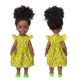 thumbnail image 3 of Muñeco africano de juguete para Cosplay, estantería de pelo rizado para videojuegos, decoración de mesa, fiesta, vacaciones, simulación Muñecas y casas de muñecas Vestido naranja a cuadros Vogacara FN011688-03, 3 of 6