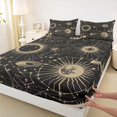 thumbnail image 5 of Homewish Bohemian Astrology Queen Sheets, Solar System Planets Queen Sheet Sets, 4-Piece, 1 Flat Sheet, 1 Fitted Sheet and 2 Pillowcases, 5 of 6