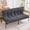 Grey, variant on Full Futon Mattress 8 Inch Thick, Foldable Floor Sofa Bed with High Density Shredded Foam, Medium Firm Japanese Style Sleeping Pad for Guest Bedroom and Living Room, Frame Not Included