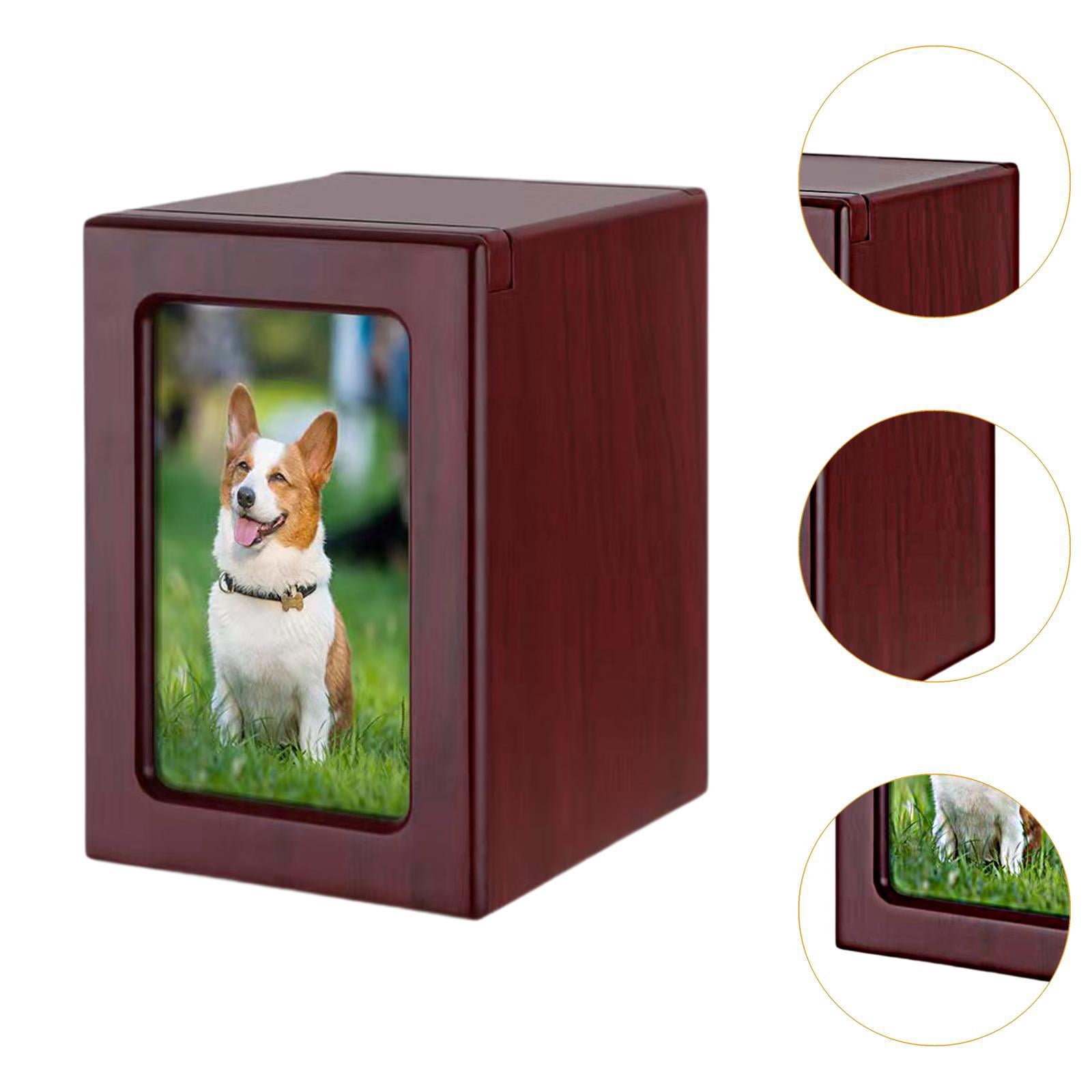 Gazechimp Pet Memorial Urns Funeral Dog Keepsake es for Dogs Cats Memorial Urn brown