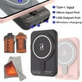 thumbnail image 2 of Hotpom Mini Magnetic Power Bank, 5000mAh Portable Wireless Fast Charger, for Outdoor Travel,Climbing, hiking and daily use Emergency Backup Power, Compatible with iPhone, Samsung, Black, 2 of 8