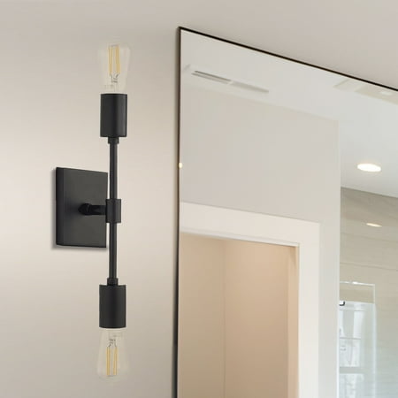 

YANSUN Modern Farmhouse 2 Light Vanity Light Double l Sconce Light Linear Wall Lamp for Hallway Kitchen Bathroom